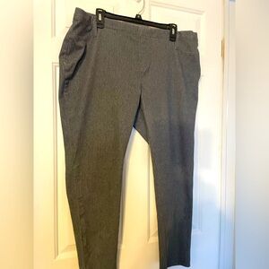 Faded Glory Vintage Woman’s Gray Pull on Pants Size 3x (22-24) Stretch Straight
